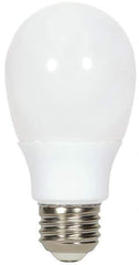 Value Collection - 9 Watt Fluorescent Residential/Office Medium Screw Lamp - 2,700°K Color Temp, 450 Lumens, A19, 6,000 hr Avg Life - USA Tool & Supply