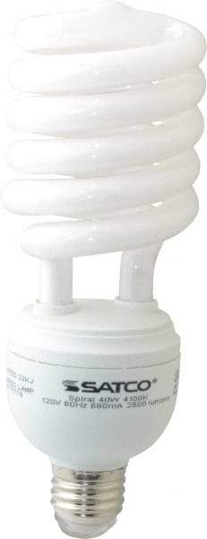 Value Collection - 40 Watt Fluorescent Residential/Office Medium Screw Lamp - 4,100°K Color Temp, 2,600 Lumens, T4, 10,000 hr Avg Life - USA Tool & Supply