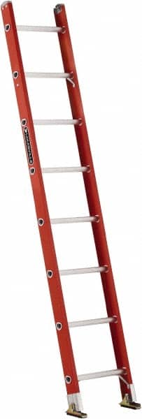 Louisville - 8' High, Type IA Rating, Fiberglass Single Ladder - USA Tool & Supply