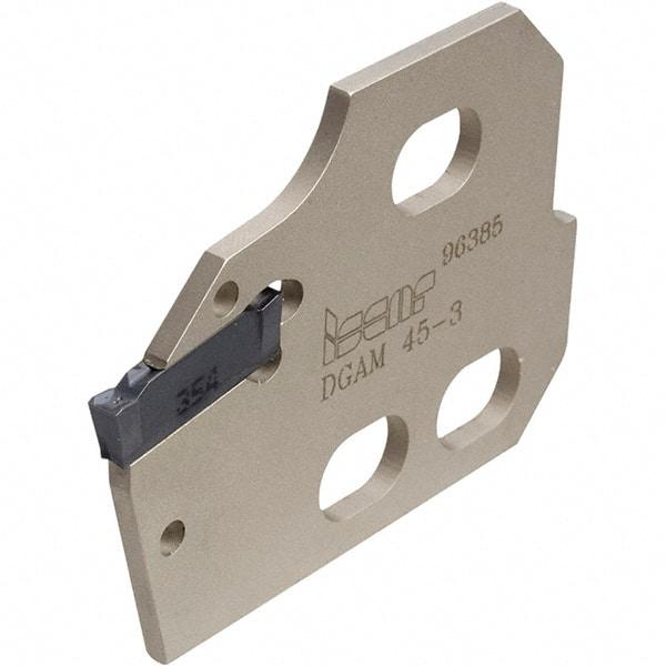 Iscar - Neutral Cut, 1/8" Insert Width, Cutoff & Grooving Support Blade for Indexables - 0.094" Head Projection - USA Tool & Supply