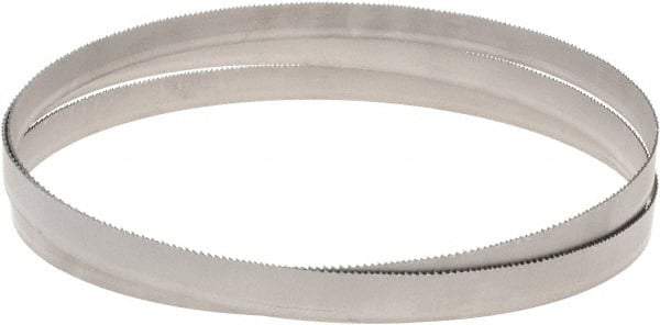 M.K. MORSE - 10 to 14 TPI, 7' 9 Long x 3/4" Wide x 0.035" Thick, Welded Band Saw Blade - Bi-Metal, Toothed Edge, Modified Raker Tooth Set, Flexible Back, Contour Cutting - USA Tool & Supply
