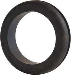 Made in USA - 2-1/8" OD, 1/2" Thick Military Specification Grommet - Buna-N Rubber, 1-3/4" Slot Diam x 1/8" Slot Width - USA Tool & Supply
