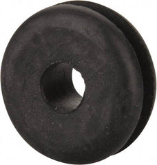 Made in USA - 1" OD, 3/8" Thick Military Specification Grommet - Buna-N Rubber, 3/4" Slot Diam x 1/8" Slot Width - USA Tool & Supply