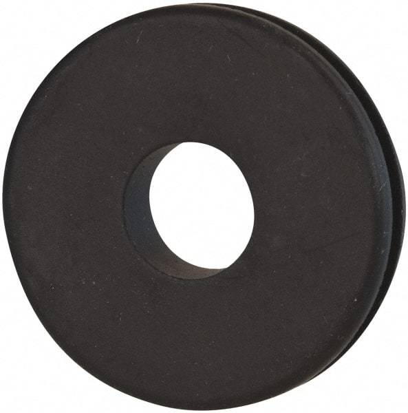 Made in USA - 1-1/2" OD, 5/16" Thick Military Specification Grommet - Buna-N Rubber, 1-1/4" Slot Diam x 1/8" Slot Width - USA Tool & Supply