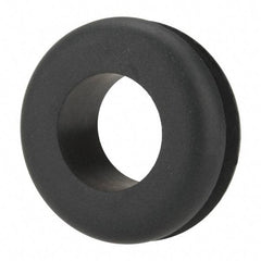Made in USA - 1-5/16" OD, 1/2" Thick Military Specification Grommet - Buna-N Rubber, 1" Slot Diam x 3/16" Slot Width - USA Tool & Supply