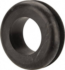 Made in USA - 1-5/8" OD, 9/16" Thick Military Specification Grommet - Buna-N Rubber, 1-1/4" Slot Diam x 3/16" Slot Width - USA Tool & Supply