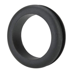 Made in USA - 2-1/8" OD, 9/16" Thick Military Specification Grommet - Buna-N Rubber, 1-3/4" Slot Diam x 3/16" Slot Width - USA Tool & Supply