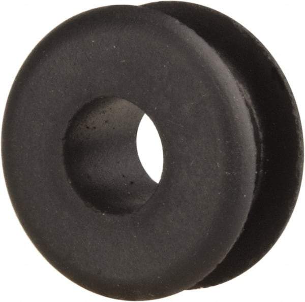 Made in USA - 5/8" OD, 5/16" Thick Military Specification Grommet - Buna-N Rubber, 7/16" Slot Diam x 3/16" Slot Width - USA Tool & Supply