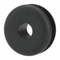Made in USA - 1" OD, 7/16" Thick Military Specification Grommet - Buna-N Rubber, 3/4" Slot Diam x 3/16" Slot Width - USA Tool & Supply