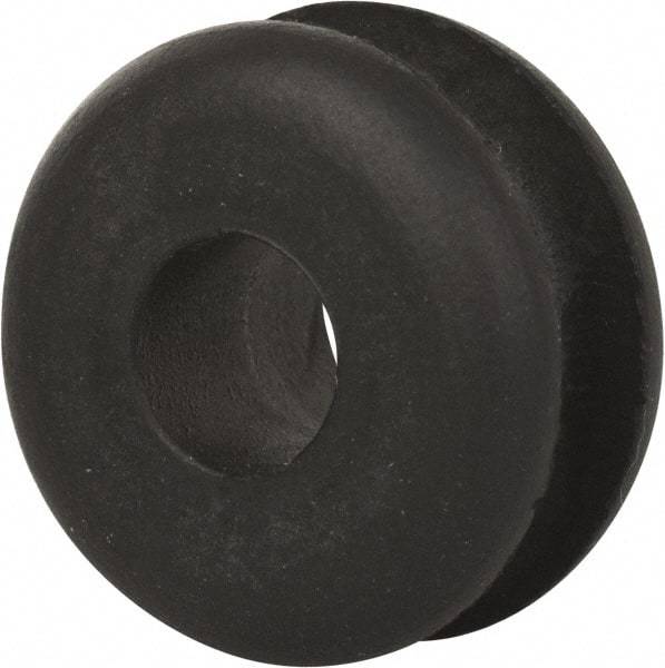 Made in USA - 13/16" OD, 7/16" Thick Military Specification Grommet - Buna-N Rubber, 9/16" Slot Diam x 3/16" Slot Width - USA Tool & Supply