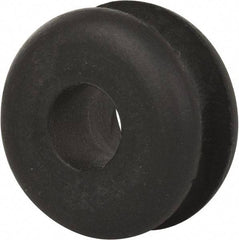 Made in USA - 13/16" OD, 7/16" Thick Military Specification Grommet - Buna-N Rubber, 9/16" Slot Diam x 3/16" Slot Width - USA Tool & Supply