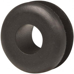 Made in USA - 7/8" OD, 7/16" Thick Military Specification Grommet - Buna-N Rubber, 5/8" Slot Diam x 3/16" Slot Width - USA Tool & Supply