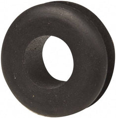 Made in USA - 1-1/16" OD, 7/16" Thick Military Specification Grommet - Buna-N Rubber, 13/16" Slot Diam x 3/16" Slot Width - USA Tool & Supply
