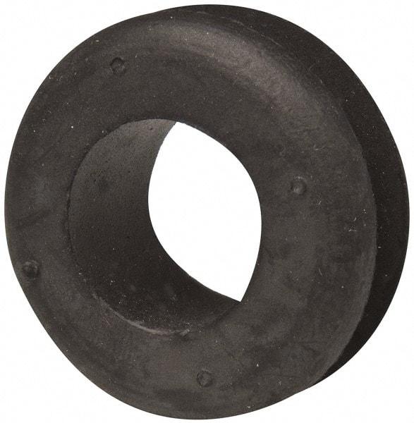 Made in USA - 1-5/16" OD, 11/16" Thick Military Specification Grommet - Buna-N Rubber, 1" Slot Diam x 1/4" Slot Width - USA Tool & Supply