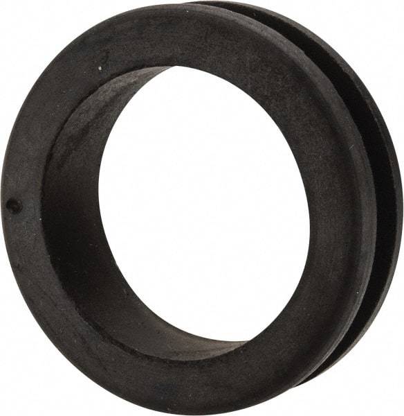 Made in USA - 2-1/8" OD, 5/8" Thick Military Specification Grommet - Buna-N Rubber, 1-3/4" Slot Diam x 1/4" Slot Width - USA Tool & Supply
