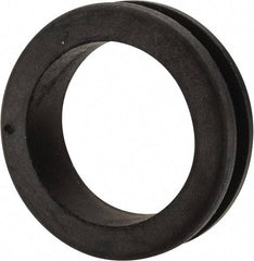 Made in USA - 2-1/8" OD, 5/8" Thick Military Specification Grommet - Buna-N Rubber, 1-3/4" Slot Diam x 1/4" Slot Width - USA Tool & Supply