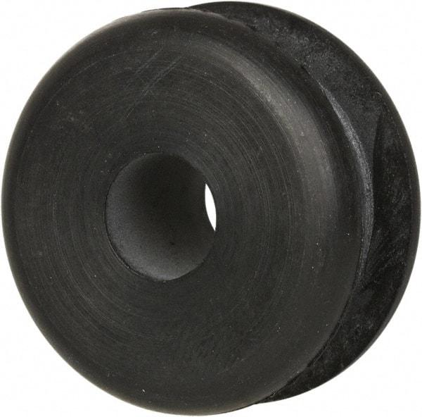 Made in USA - 1" OD, 1/2" Thick Military Specification Grommet - Buna-N Rubber, 3/4" Slot Diam x 1/4" Slot Width - USA Tool & Supply