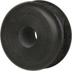 Made in USA - 1" OD, 1/2" Thick Military Specification Grommet - Buna-N Rubber, 3/4" Slot Diam x 1/4" Slot Width - USA Tool & Supply