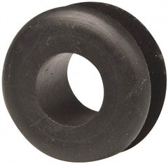 Made in USA - 15/16" OD, 1/2" Thick Military Specification Grommet - Buna-N Rubber, 11/16" Slot Diam x 1/4" Slot Width - USA Tool & Supply