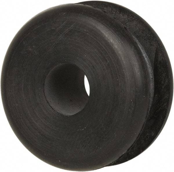 Made in USA - 1-1/16" OD, 1/2" Thick Military Specification Grommet - Buna-N Rubber, 13/16" Slot Diam x 1/4" Slot Width - USA Tool & Supply
