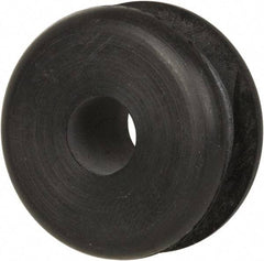 Made in USA - 1-1/16" OD, 1/2" Thick Military Specification Grommet - Buna-N Rubber, 13/16" Slot Diam x 1/4" Slot Width - USA Tool & Supply