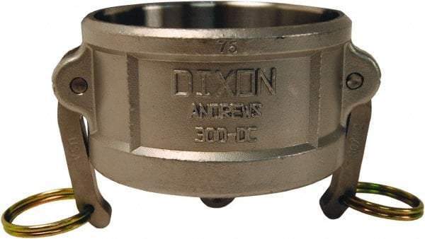 Dixon Valve & Coupling - 3" Stainless Steel Cam & Groove Suction & Discharge Hose Dust Cap For Use with Adapters - Part DC, 125 Max psi - USA Tool & Supply