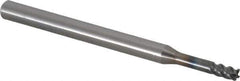 OSG - 4mm, 4 Flute, Single End, Solid Carbide, 0.2mm Corner Radius End Mill - 80mm OAL, 45° Helix, Right Hand Flute, 6mm LOC, Right Hand Cut, 20mm Extended Reach - USA Tool & Supply