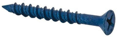Elco - 3/16" Diam, 1-3/4" OAL, Phillips Drive, Concrete Screw & Masonry Fastener - Steel, Blue StalGard Finish, Includes #2 Drill Bit - USA Tool & Supply