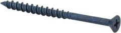 Elco - 3/16" Diam, 2-3/4" OAL, Phillips Drive, Concrete Screw & Masonry Fastener - Steel, Blue StalGard Finish, Includes #2 Drill Bit - USA Tool & Supply