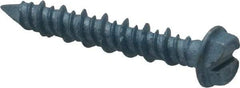 Elco - 3/16" Diam, 1-1/4" Length Under Head, Hex Drive, Concrete Screw & Masonry Fastener - Steel, Blue StalGard Finish, Includes 5/16" Drill Bit - USA Tool & Supply