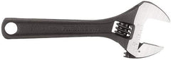 Paramount - 1/2" Jaw Capacity, 4" Standard Adjustable Wrench - Chrome Vanadium Steel, Black Finish - USA Tool & Supply