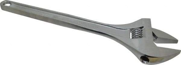 Paramount - 2-1/16" Jaw Capacity, 18" Standard Adjustable Wrench - Chrome Vanadium Steel, Chrome Finish - USA Tool & Supply