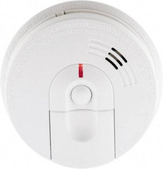 Kidde - 5.6 Inch Diameter, AC Wire In 120 Volt Smoke Alarm - 85 dB Decibel Rating, 9V Battery Included, Wall or Ceiling Mount, Tamper Resistant, Interconnectable - USA Tool & Supply