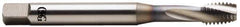 OSG - M20x1.50 Metric Fine 4 Flute 6H Bottoming Spiral Flute Tap - Vanadium High Speed Steel, TiCN Finish, 125mm OAL, Right Hand Flute, Right Hand Thread, Series 13113 - USA Tool & Supply