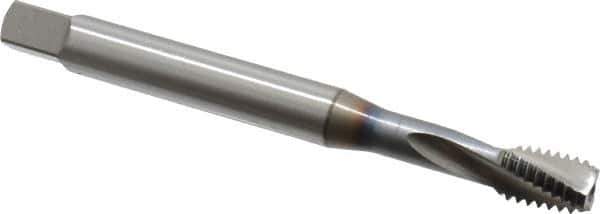 OSG - 3/8-16 UNC 3 Flute 2B Bottoming Spiral Flute Tap - Vanadium High Speed Steel, TiCN Finish, 100mm OAL, Right Hand Flute, Right Hand Thread, Series 13013 - USA Tool & Supply