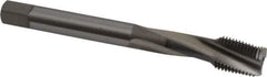 OSG - 1/2-20 UNF 3 Flute 2B Bottoming Spiral Flute Tap - Vanadium High Speed Steel, TiCN Finish, 100mm OAL, Right Hand Flute, Right Hand Thread, Series 13013 - USA Tool & Supply