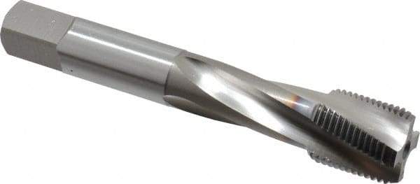 OSG - 3/4-16 UNF 4 Flute 2B Bottoming Spiral Flute Tap - Vanadium High Speed Steel, TiCN Finish, 110mm OAL, Right Hand Flute, Right Hand Thread, Series 13013 - USA Tool & Supply