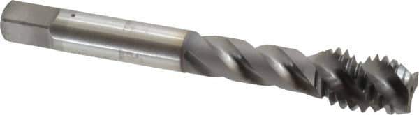 OSG - 7/16-14 UNC 3 Flute Modified Bottoming Spiral Flute Tap - Vanadium High Speed Steel, TiCN Finish, 3-5/32" OAL, Right Hand Flute, Right Hand Thread, H3, Series 290 - USA Tool & Supply