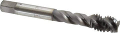 OSG - 7/16-14 UNC 3 Flute Modified Bottoming Spiral Flute Tap - Vanadium High Speed Steel, TiCN Finish, 3-5/32" OAL, Right Hand Flute, Right Hand Thread, H3, Series 290 - USA Tool & Supply