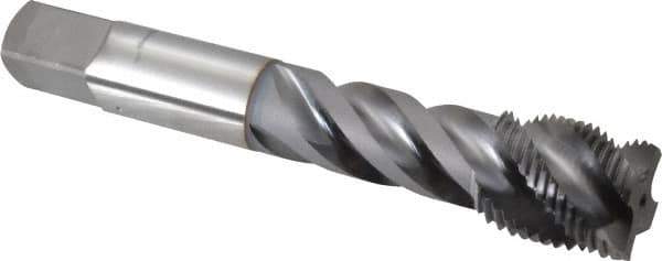 OSG - 3/4-16 UNF 4 Flute 3B Modified Bottoming Spiral Flute Tap - Vanadium High Speed Steel, TiCN Finish, 4-1/4" OAL, Right Hand Flute, Right Hand Thread, H3, Series 290 - USA Tool & Supply