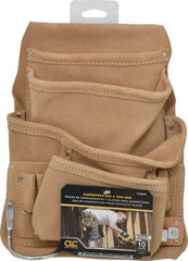 CLC - 10 Pocket Holster - Leather, Yellow, 10" Wide x 12" High - USA Tool & Supply