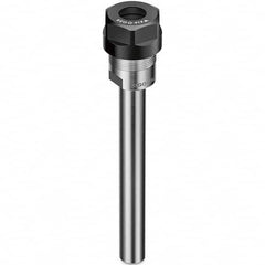 Collet Chuck: 0.5 to 10 mm Capacity, ER Collet, Straight Shank 100 mm Projection, 0.003 mm TIR, Through Coolant