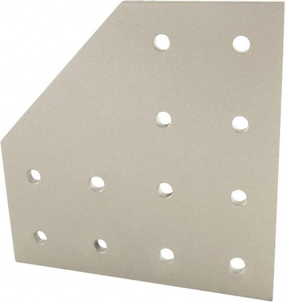 80/20 Inc. - 100mm Wide, Open Shelving Accessory/Component - Aluminum, Clear Anodized Finish, 100mm Long, Use with 25 Series & Bolt Kit 75-3404 - USA Tool & Supply