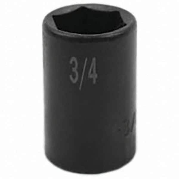 SK - Impact Socket - 3/8"DR 6PT 3/4" SEMI-DEEP IMPACT SOCKET - USA Tool & Supply