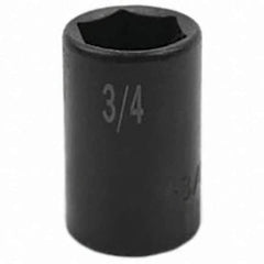 SK - Impact Socket - 3/8"DR 6PT 3/4" SEMI-DEEP IMPACT SOCKET - USA Tool & Supply