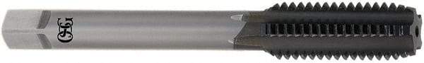 OSG - 7/16-14 UNC 3B 5 Flute Diamond Finish Solid Carbide Straight Flute Machine Tap - Modified Bottoming, Right Hand Thread, 100mm OAL, 1-7/16" Thread Length, Oversize - Exact Industrial Supply