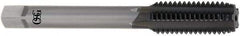 OSG - 7/16-20 UNF 3B 5 Flute Diamond Finish Solid Carbide Straight Flute Machine Tap - Modified Bottoming, Right Hand Thread, 100mm OAL, 1-7/16" Thread Length, Oversize - Exact Industrial Supply