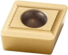 Seco - CCMX060204 MD06 Grade F40M Carbide Milling Insert - TiAlN/TiN Finish, 0.094" Thick, 1/4" Inscribed Circle, 0.016" Corner Radius - USA Tool & Supply