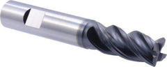 Iscar - 5/8", 4 Flute, Single End, Solid Carbide, Corner Chamfer End Mill - 4" OAL, 38° Helix, Right Hand Flute, 1-1/4" LOC, Right Hand Cut - USA Tool & Supply