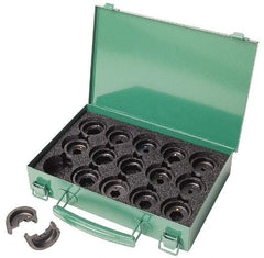 Greenlee - 8 AWG - 2/0 AWG Crimping Die Set - Use with Mfr's # EK410L11 - USA Tool & Supply